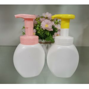 Customized White Plastic Foam Pump With Transparent Housing For Bottles