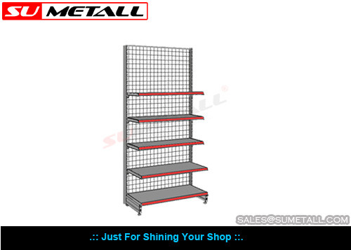 Buy cheap Supermarket Display Racks With Wire Mesh Back Panel from wholesalers