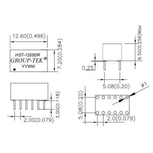 China HST-1205DR 10/100Base-T DIP Single Port Magnetics Modules on sale