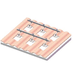 Glazed Tile Roof Solar Panel Mounting Structure 6063 6005