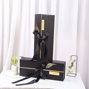 Black Empty Valentines Cardboard Flower Boxes Wholesale OEM