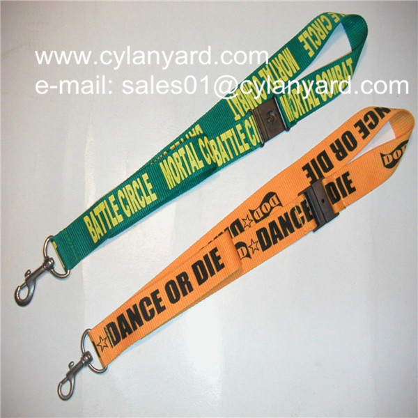 Quality polyester lanyard with metal clasp clip, metal trigger clip lanyards, for sale