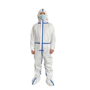 Buy cheap Anti Virus Disposable Protective Suit , Breathable Disposable Full Body Suit product