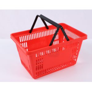 Stackable Grocery Hand Baskets 21L Plastic Carry Basket With Handle
