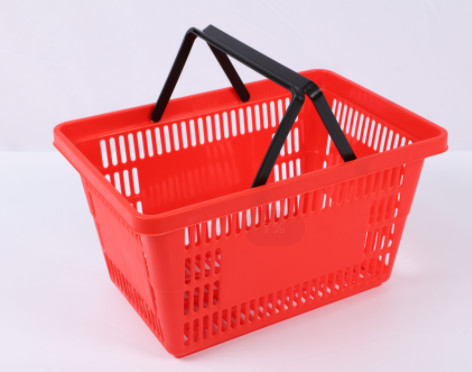 Quality Stackable Grocery Hand Baskets 21L Plastic Carry Basket With Handle for sale