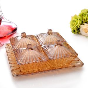 Buy cheap Supermarket Dessert Chocolate Candy Glass Split Trays from wholesalers