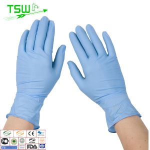 Buy cheap 240mm Length Disposable Nitrile Exam Gloves With Textured Fingertips from wholesalers
