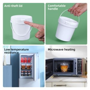 Buy cheap Round 500ml PP Plastic Buckets for Ice Cream Customized Logo and Lightweight Material from wholesalers