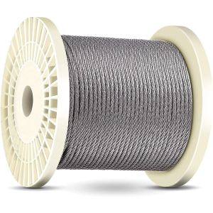 Buy cheap Type 316 Stainless Steel 7x7/ 1x19 / 7x19 1/8" 250FT Wire Rope Cable for Aircraft Deck Railing from wholesalers
