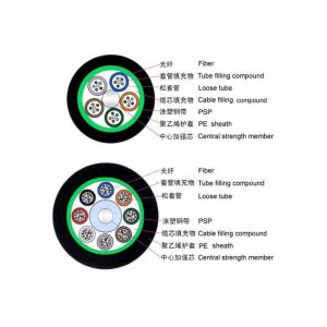 Buy cheap Long - haul communication system PE sheath Fiber Cable with Steel Member from wholesalers