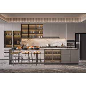 Buy cheap Custom Modern Kitchen Cabinet Modular Design for Residences from wholesalers