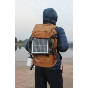 Buy cheap 4W plastic frame solar panel with high lumen LED ,with 5V 1A USB output,charge mobile from wholesalers
