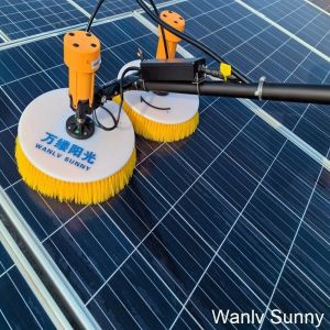 Solar Panel Cleaning Tool with 7.5 Meters Handle and Long-Lasting Nylon Bristles