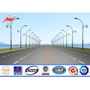 6M-12M height Street Light Pole degisn hot dip galvanized surface