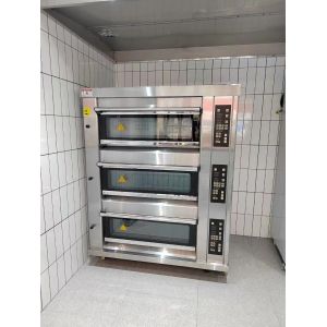 Buy cheap Modular Bakery Deck Oven 40X60cm 3 Deck 9 Tray Gas Oven With Steam Stone For Pizza Baking from wholesalers