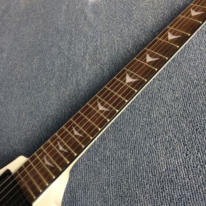 High-quality custom V style electric guitar rosewood fingerboard yellow circle