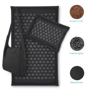 Buy cheap Natural Linen Acupressure Mat Foot Massage Acupuncture Mat with Pillow from wholesalers