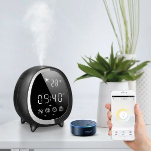 Buy cheap Smart Home Ultrasonic Cool Mist Aromatherapy Essential Oil Diffuser with Touch Control Clock Weather Display product