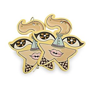 Star Style Black Hanging Paper Air Freshener Scents Card