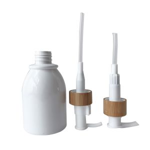 Buy cheap 200ml 8oz Plastic Cosmetic Bottles Glass Jars 20/410 20mm Bamboo Closure from wholesalers