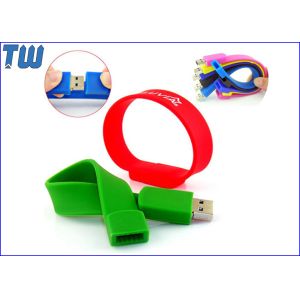 Buy cheap Colorful Easy to Carry Silicon Wristband Thumb Drives 2GB 4GB for Gifts with Logo Printing from wholesalers