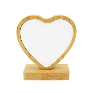 Modern Bamboo Wood Sublimation Photo Frame Tabletop Display Family Keepsake