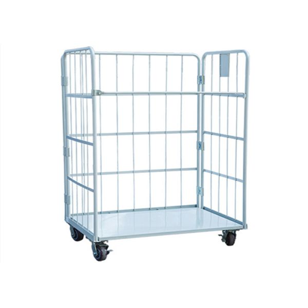 Quality Stackable Logistic Metal Cage Trolley A Frame Security Folding 4 Sided for sale
