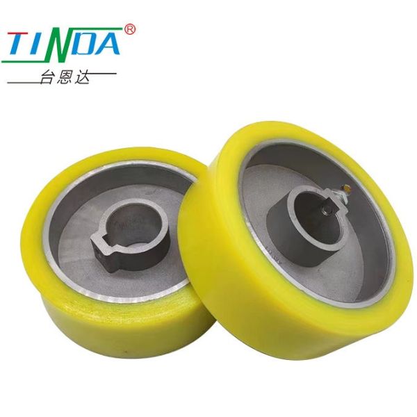 Buy cheap Profile Wrapping Machines Rubber Feed Roller Silicone Rubber Wheel Customised from wholesalers
