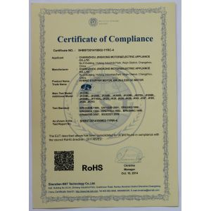 CHANGZHOU JKONGMOTOR CO.,LTD Certifications