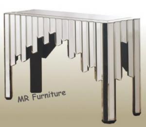 Buy cheap Comb Design Mirrored Console Table For Living Room Glass Mirror Finish product