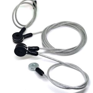 Buy cheap Custom Wire Rope Assemblies PVC Coated Transparent Lanyard Cable Tether Safety Strap from wholesalers