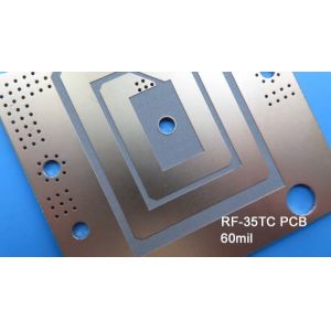 China Taconic High Frequency PCB Built on RF-35TC 60mil 1.524mm With Immersion Gold for Satellites on sale