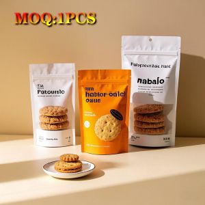 Buy cheap Custom Printed Stand-Up Mylar Bags For Coffee Chocolate Cookie Recyclable With Windows And Zippers from wholesalers