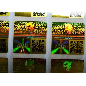 Buy cheap Custom design self adhesive pet Hologram sticker with QR code product