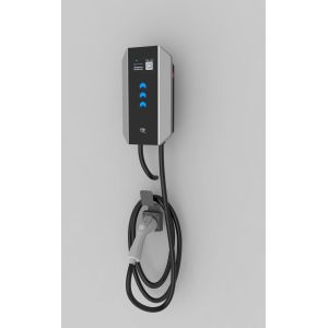 Buy cheap Wall-Mounted Pedestal Charger ABS with Type 2 Plug 3-in-1 RFID App LCD Screen OCPP Ready from wholesalers