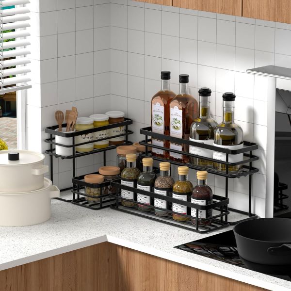 Function 2 Tier Coffee Syrup Stand Holder Rack for Coffee Bar Standard or Nonstandard