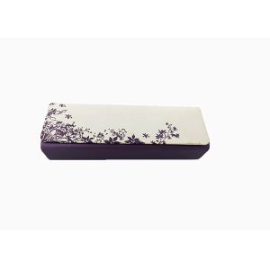 Buy cheap White Eyeglasses Iron Optical Glasses Case With Elegant Flowers Printing from wholesalers