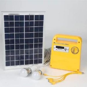 10W Portable Solar Lighting Systems IP54 With 12V 7A Rechargeable Lead Acid