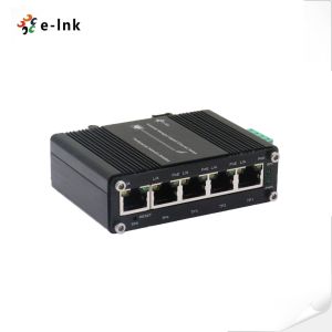 Mini Industrial Managed 4-Port 10/100/1000BASE-T 802.3at PoE + 1-Port 10/100