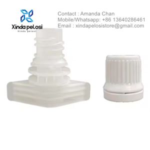 Buy cheap Plastic Pouches For Liquids Colorful Plastic Spout And Cap For Milk Tea Poackaging from wholesalers