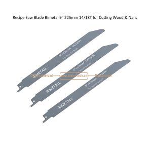 Buy cheap Recipe Saw Blade Bimetal 9" 225mm 14/18T for Cutting Wood & Nails,Reciprocating ,Power Tools from wholesalers