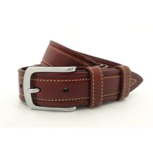 Buy cheap ODM 3.5cm Classic Buckle Mens Brown Leather Dress Belt from wholesalers