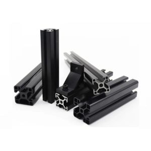 Buy cheap Black Anodized 6063 Aluminium Extrusion Frame System T Shaped Aluminium Profile from wholesalers