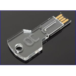 Buy cheap Full Acrylic Transparent Key Thumb Drive Light Up 3D LOGO Inside with LED from wholesalers