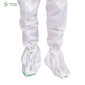 Buy cheap Clean room reusable and washable white stripe shoes soft sole antistatic ESD anti-slip shoe covers for sale from wholesalers