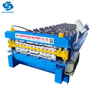 Buy cheap Two Profiles Double Layer Ibr Trapezoidal Iron Roof Sheets Roll Forming Machine from wholesalers