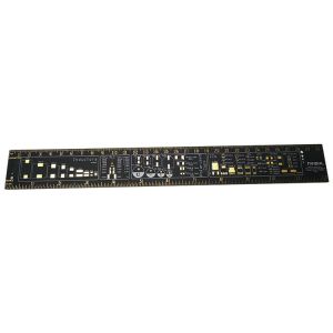 Buy cheap 15cm / 20cm / 25cm / 30cm Gold Plated Pcb Reference Ruler Multifunctional product