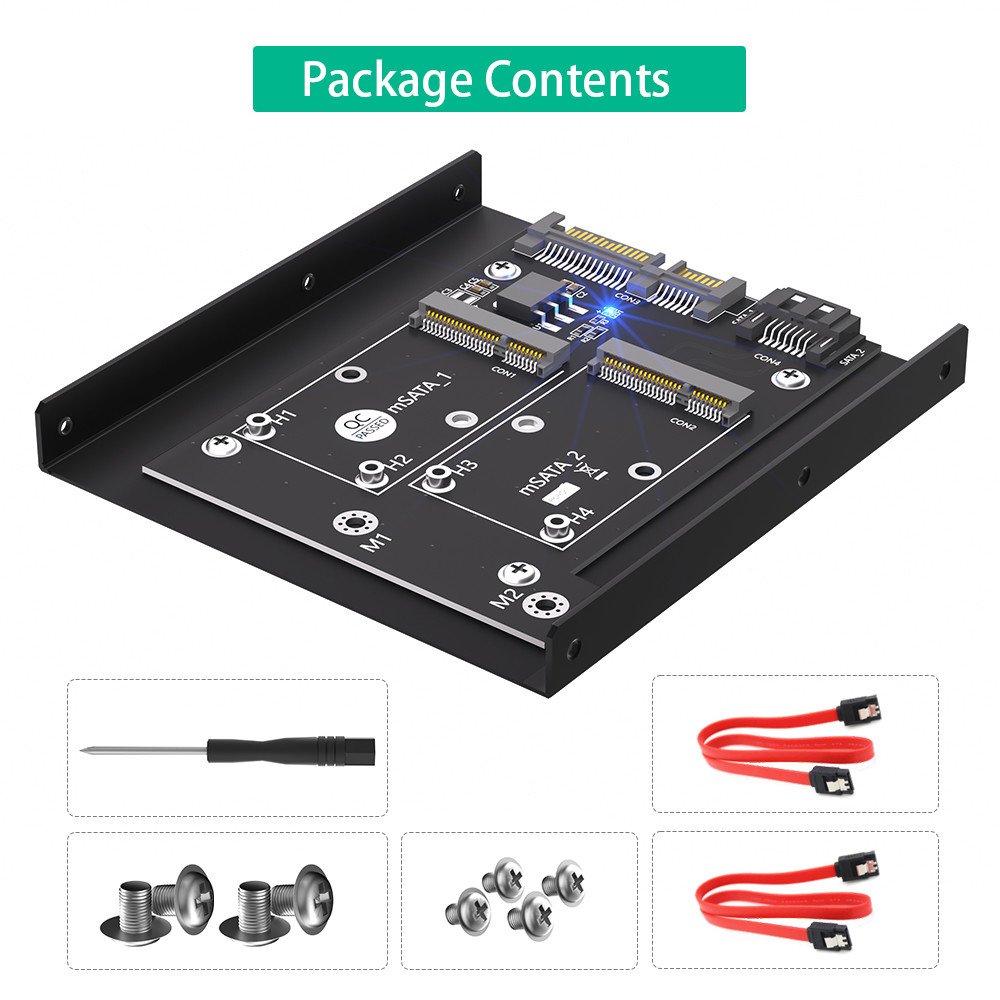 Upgrade Version Dual MSATA SSD To Dual SATA3 Converter Adapter Card With 3.5