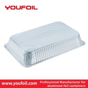 Wrinkle Wall Disposable Aluminium Foil Food Container Light Weight Roasting