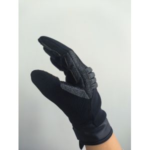 Tactical Gloves With Cowhide Palm Surface Black Leather 2xl